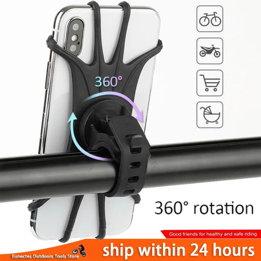 360 Rotatable Silicone Bicycle Phone Holder Balance Car Motorcycle Stand Bracket GPS Support For Iphone 11 Xiaomi 10 Huawei P40