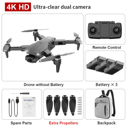 XKJ PRO GPS Drone 4K Dual HD Camera P