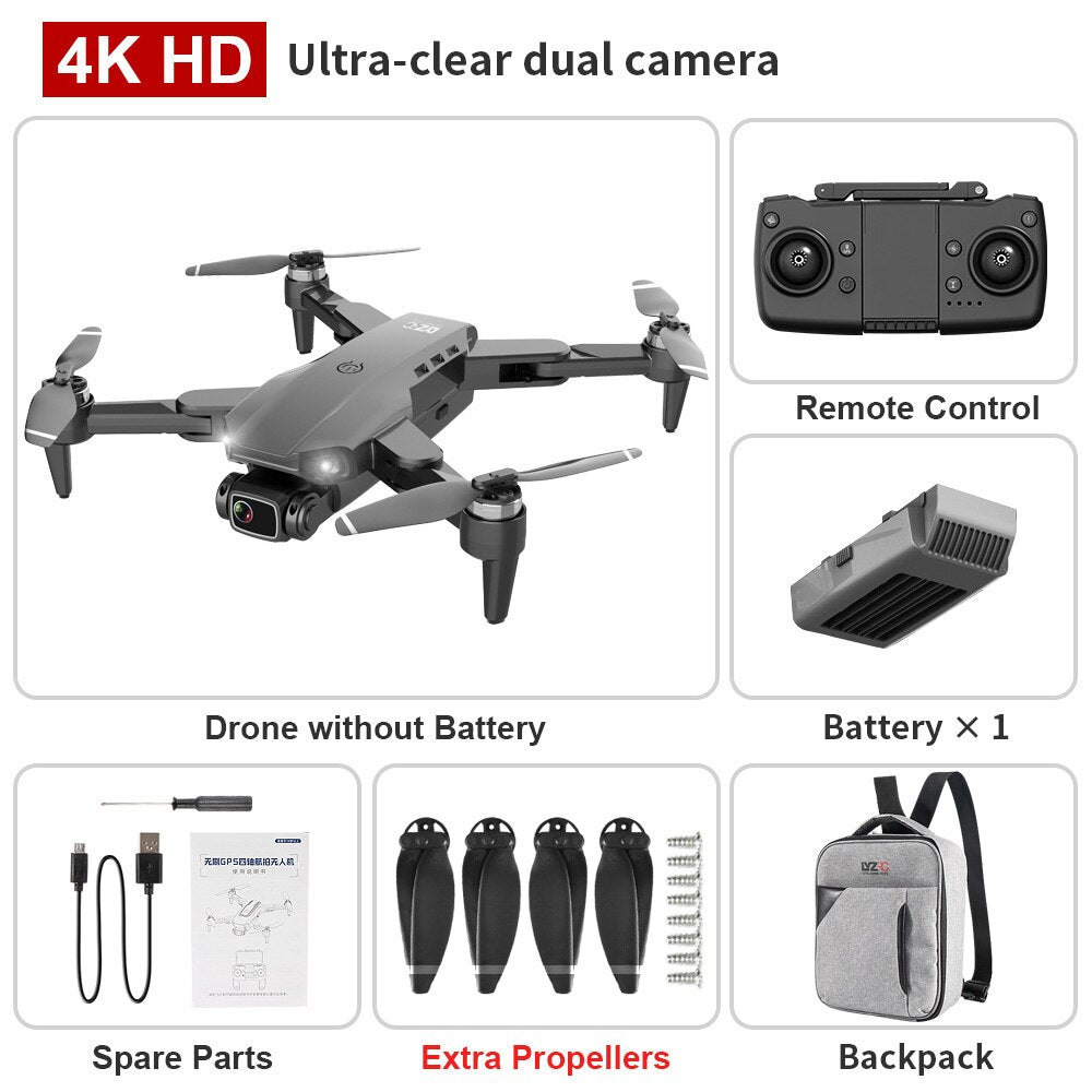 L900PRO GPS Drone 4K HD Professional Dual Camera Aerial Stabilization Brushless Motor